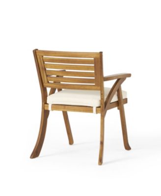 Streamdale 5-Piece Acacia Wood Dining Set With Cushions