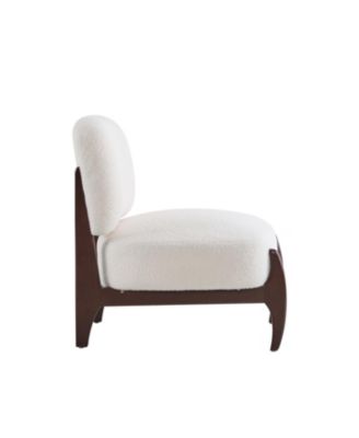 Boucle Lounge Chairs - Modern, Solid Wood Frame