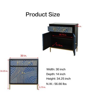 Streamdale Accent Cabinet with 2 Doors,1Drawer and Adjustable Shelf for Living Room, Hallway, Entryway, Dining Room, Bedroom