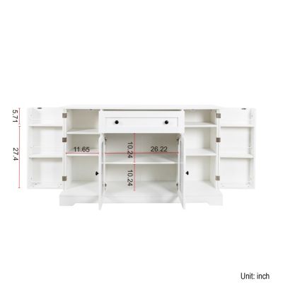 Modern Sideboard Buffet Cabinet with Storage, Adjustable Shelf, and Drawer