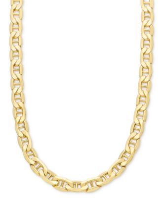Lightweight Polished Mariner Link 22" Chain Necklace (5.5MM) in 14k Gold 