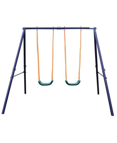 Детские игрушки Flynama Two Station Heavy-Duty Steel A-Frame Swing Set, Ages 3-8