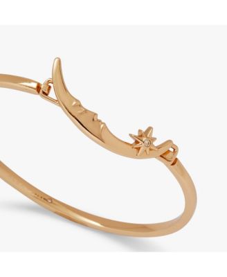 Crescent Moon Tension Bangle Bracelet