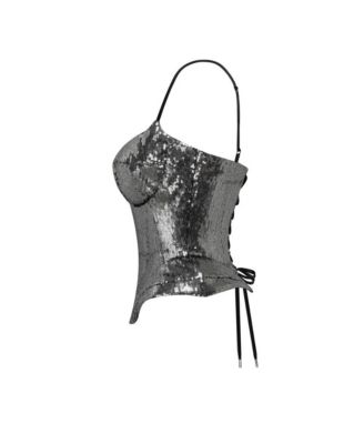 Women's Sensational spaghetti straps sequined corset