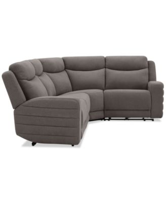 Kristyan 4-Pc. Fabric Sectional with with 2 Power Recliners, Exclusively at Macy's