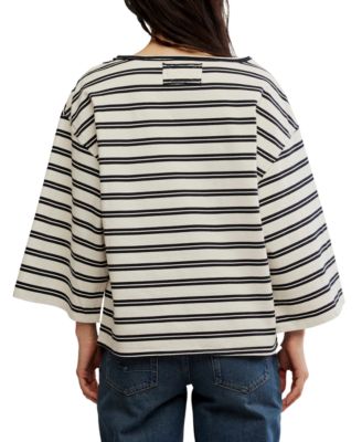Women's Cest La Vie Boat-Neck Cotton T-Shirt