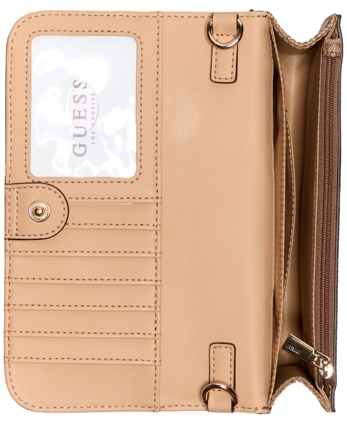 Женская сумка GUESS Noelle II Mini Flap Logo Crossbody, цвет: Латте — фото 3