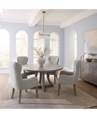 Cornelia 5-Pc. Dining Set (Round Table & 4 Tufted Arm Chairs)