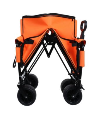 3-in-1 Folding Wagon Cart - 500lb, All-Terrain, Orange