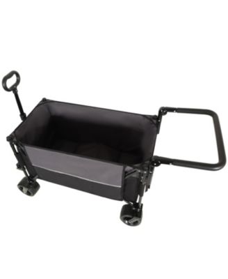 Folding Wagon Cart - Heavy Duty, All-Terrain, Black/Gray