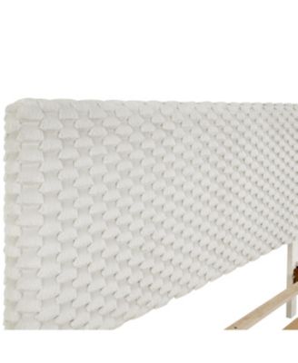 3-Piece Bedroom Set, Plush 3D Upholstered Bed with Two Nightstands, Twin