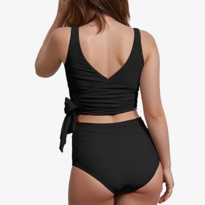 Women's Emery 2-Piece Wrap Style Swim Set With Reversible Top and High-Waisted Bottom