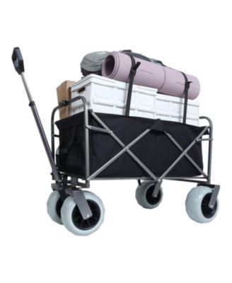 Heavy-Duty Beach Wagon &amp; Foldable Utility Cart Combo