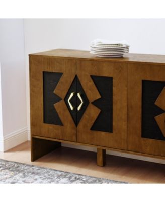 Mid-Century Modern Sideboard Buffet Cabinet - 60" Walnut