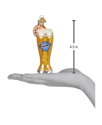 4.5" Adult Beverages Glass of Blue Moon Beer Ornament