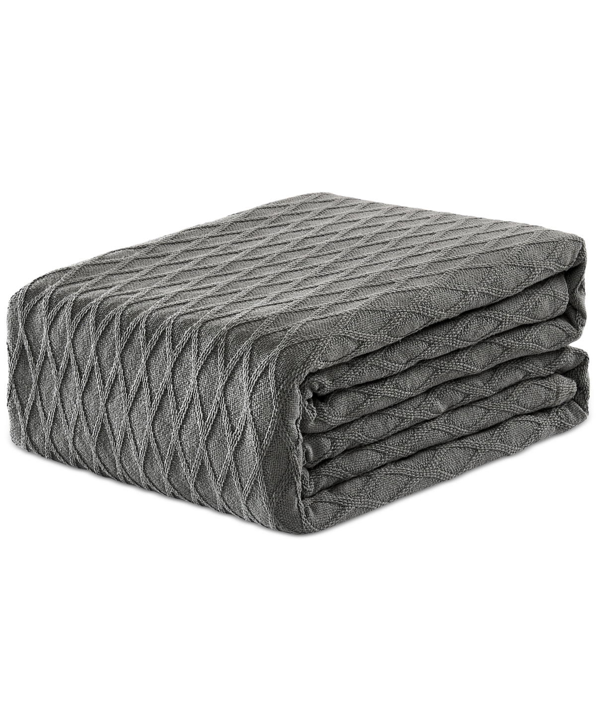Ralph Lauren Classic Cotton Blanket, Twin In Gray