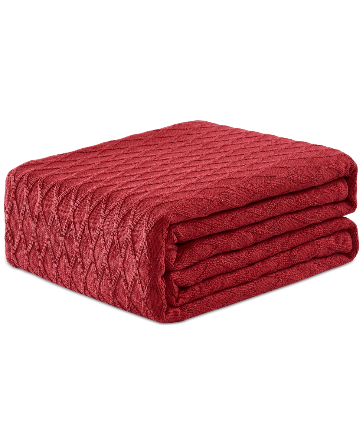 Ralph Lauren Classic Cotton Blanket, Twin In Red
