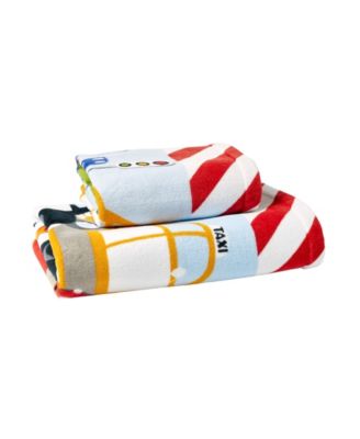 Trains And Trucks Bath Towel, 50" x 25"