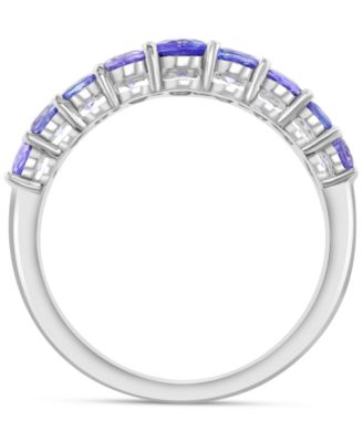 EFFY&reg; Tanzanite (1-5/8 ct. t.w.) & Diamond (1/5 ct. t.w.) Band Ring in 14k White Gold