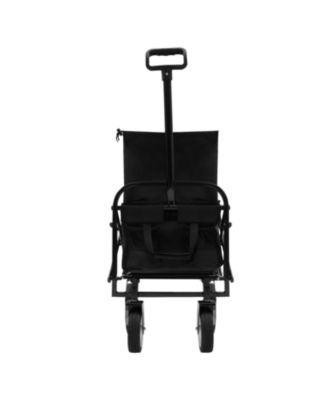 Collapsible Utility Wagon Cart - 225lb Capacity - Black