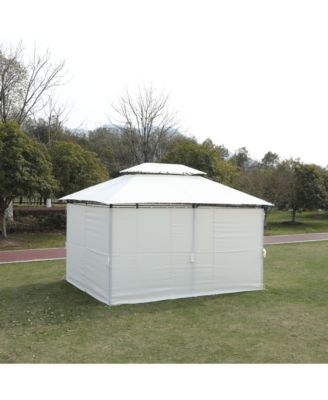 13x10 Outdoor Gazebo Canopy Tent w/ Mosquito Net - BEIGE