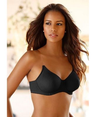 Women's B-DDD Clear Strap No-Padding Underwire T-Shirt Bra