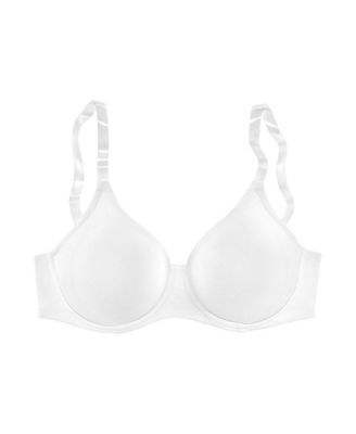 Women's B-DDD Clear Strap No-Padding Underwire T-Shirt Bra