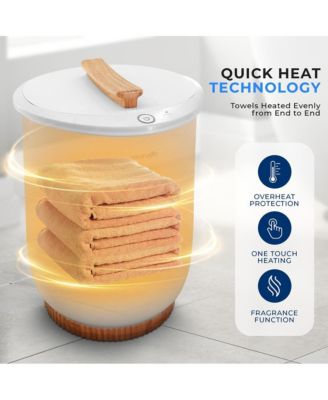 Single Touch Towel & Blanket Warmer (SLTLW100) - White - Holds 2 Large Towels