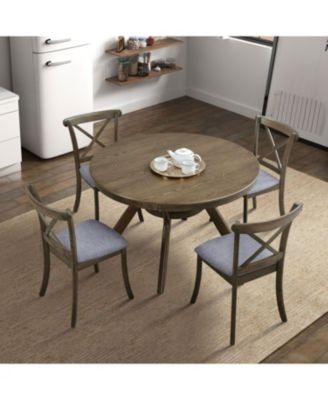 Modern Round Dining Set (Table with 4 Chairs)