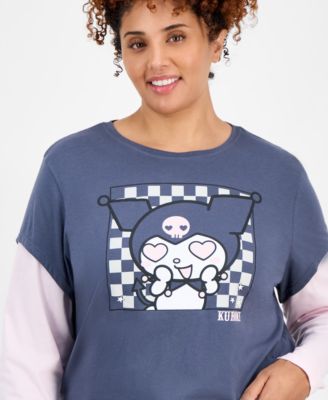 Trendy Plus Size Kuromi Long-Sleeve T-Shirt 