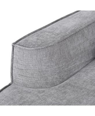 Streamdale Modern L-Shape Sectional Sofa with Chenille Fabric and Pillows