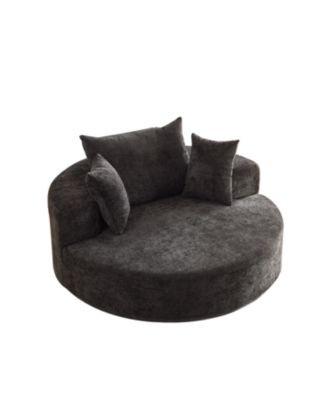 55" Chenille Swivel Sleeper Chair for Comfort & Style