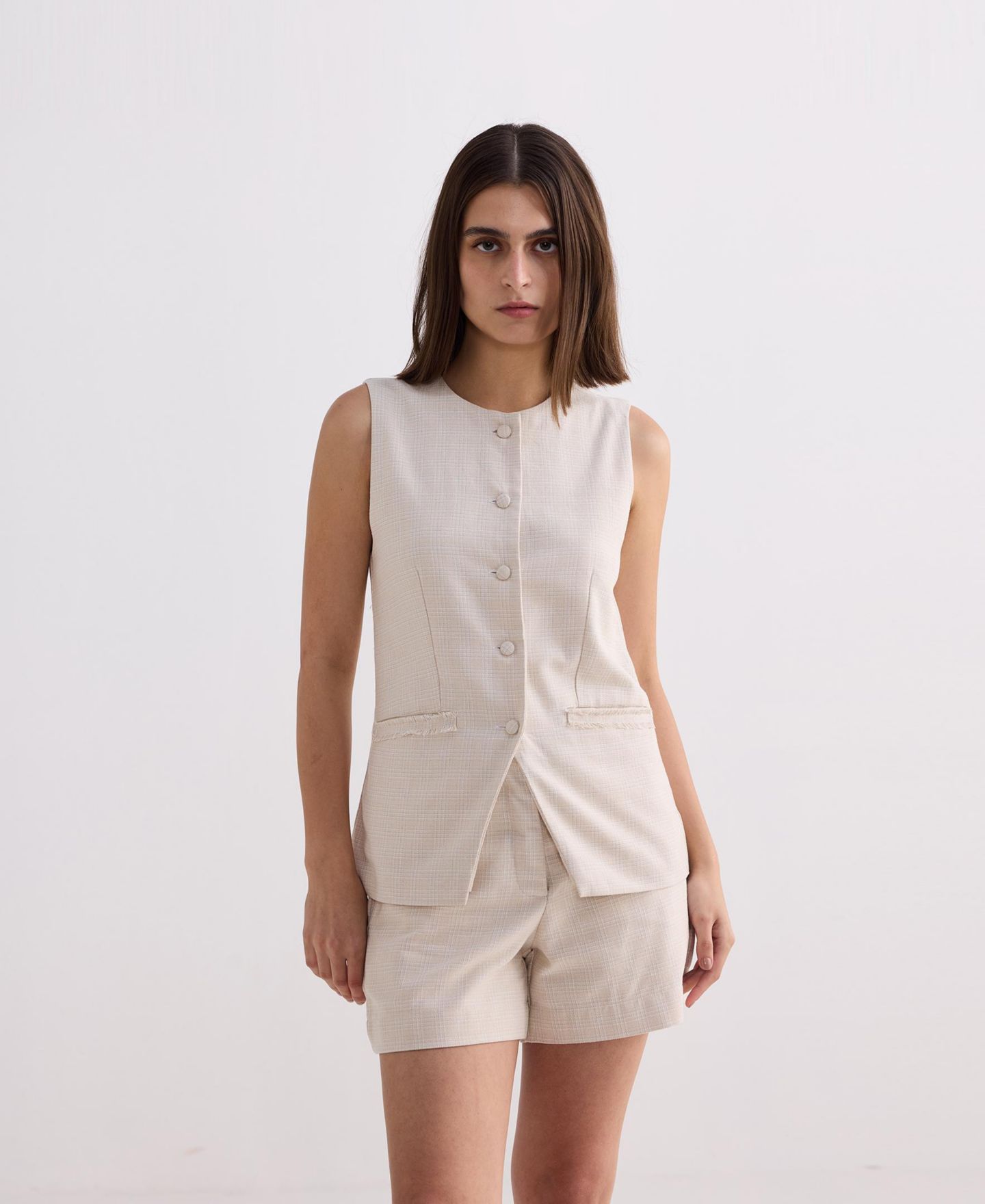 Женская куртка Reistor Cotton Tweed Vest, цвет: Каштановый — фото 6