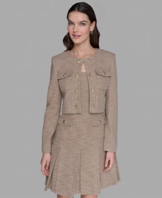 KARL LAGERFELD PARIS - Women's Knit Tweed Jacket