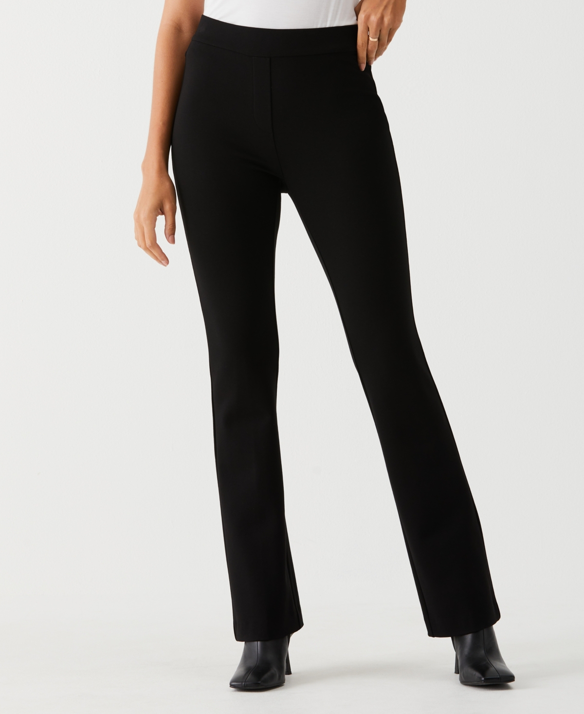 Petite Boot Cut Pull On Pants - Black