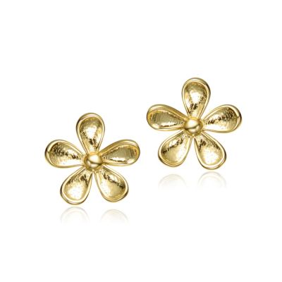 14K Gold Plated Flower Earrings