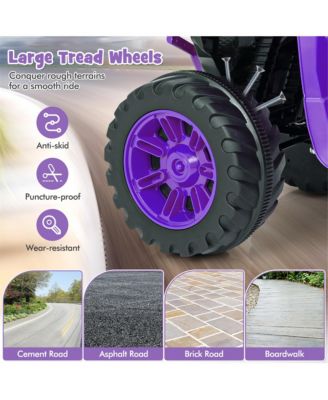 Kids Ride-On ATV 24V Battery Powered Electric Vehicle w/ Wireless Connection Music Radio LED Lights