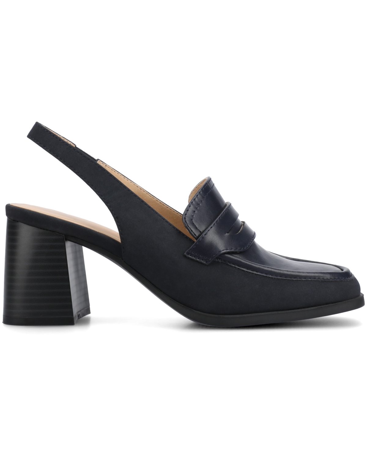 Journee Collection Women's Henrika Square Toe Pumps In Blue
