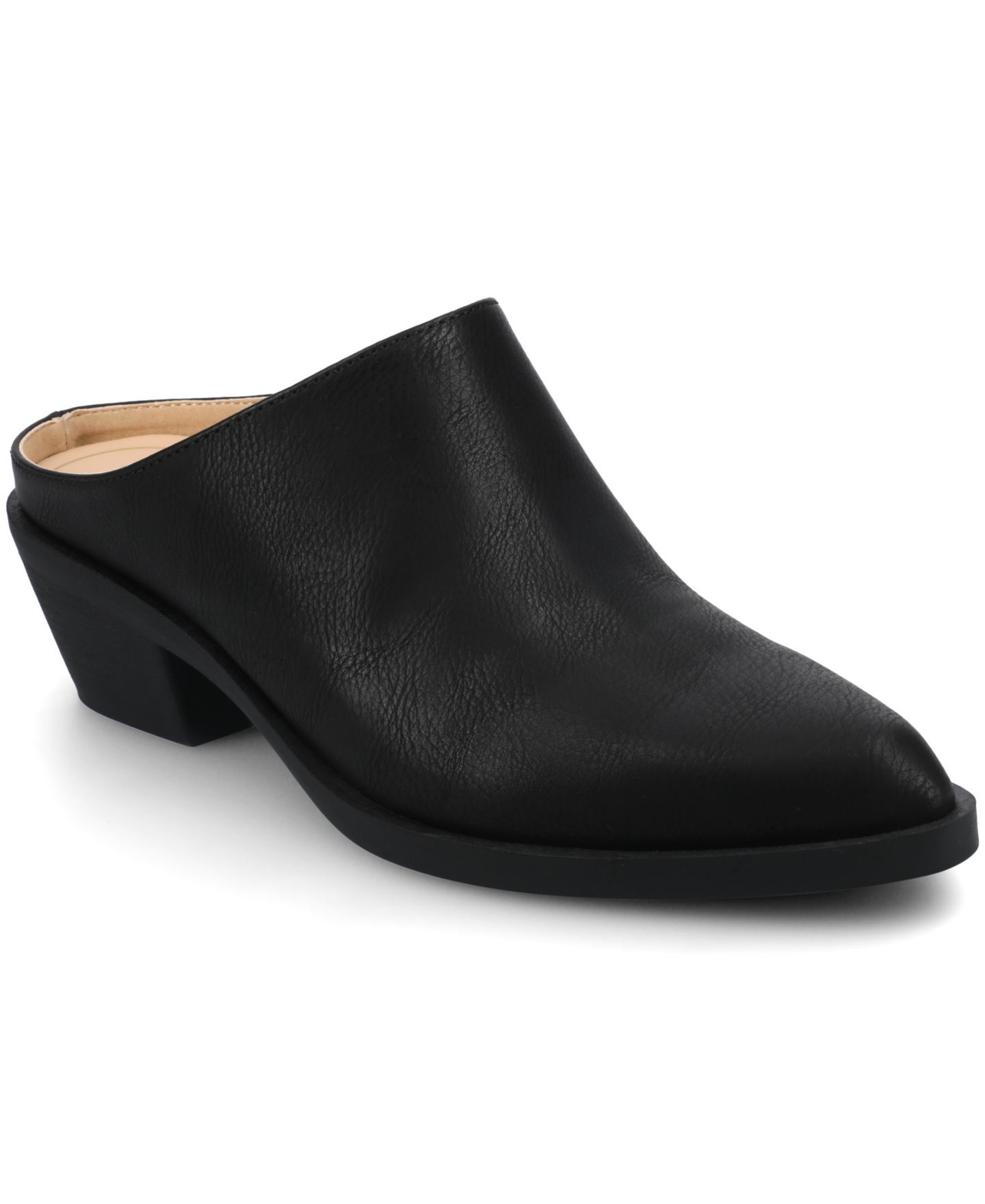 Женские сабо Journee Collection Tomeka Pointed Toe Mules, цвет: Чёрный — фото 1