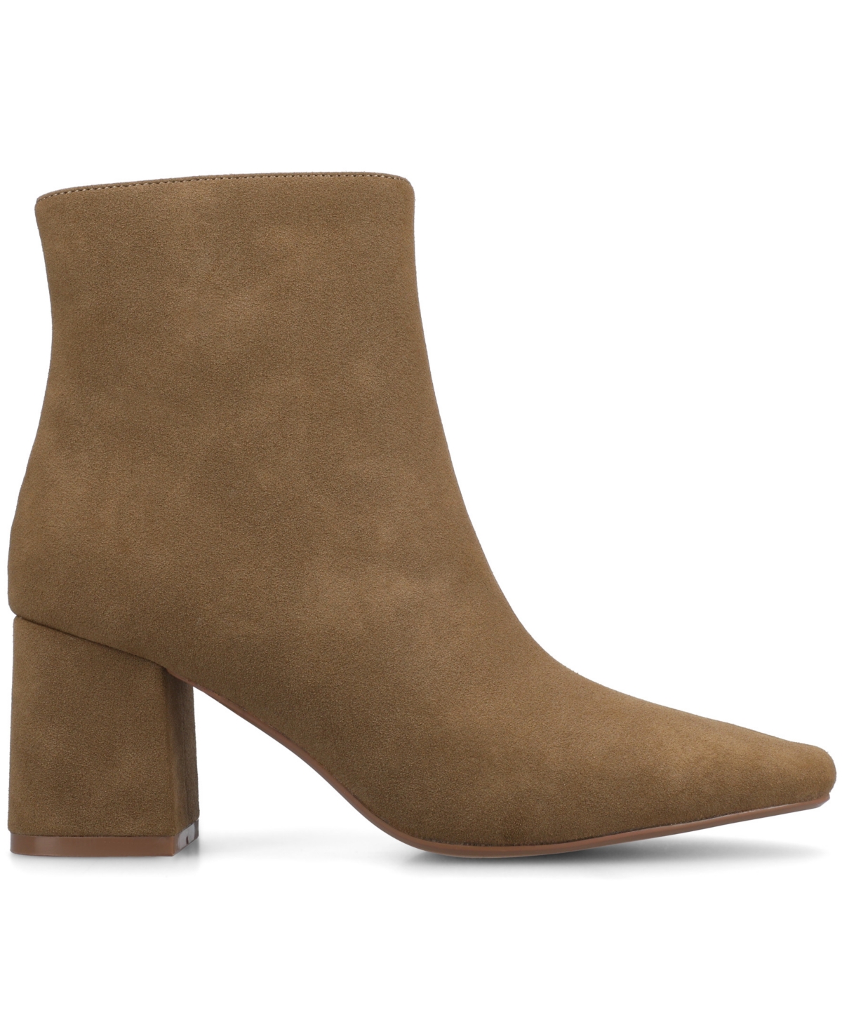 Journee Collection Women's Haylinn Block Heel Dress Booties In Brown