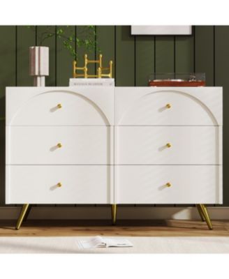 Modern Metal & Wood Dining Cabinet