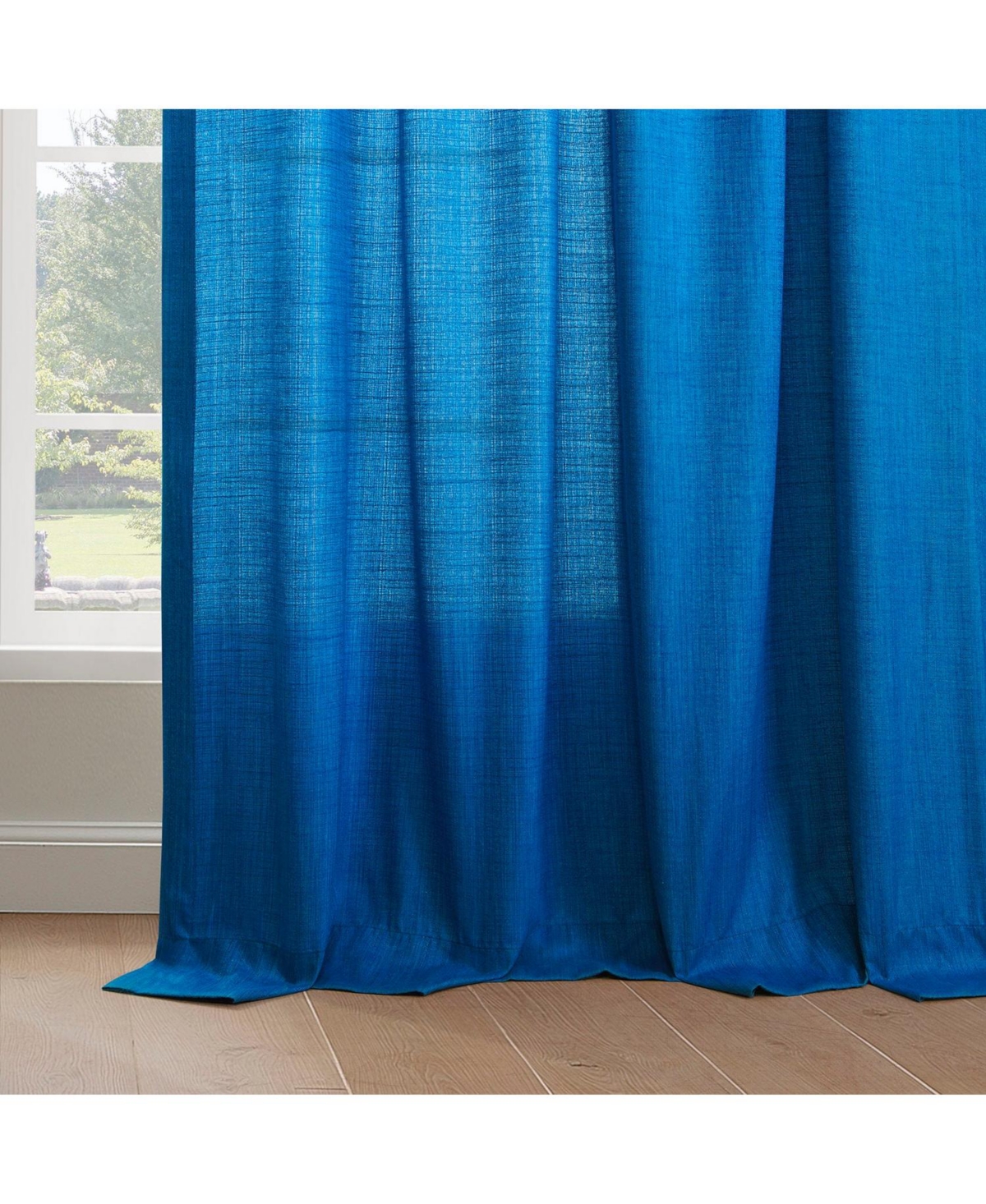 Half Price Drapes Tan Rustic Weave Sheer Linen Curtains (2 Panels) Rod Pocket Window Curtains And Drapes, 50 W X 96 L