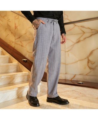 Men's Coin Grey Pinstriped Chino Trousers