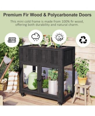 Mini Wood Frame Greenhouse