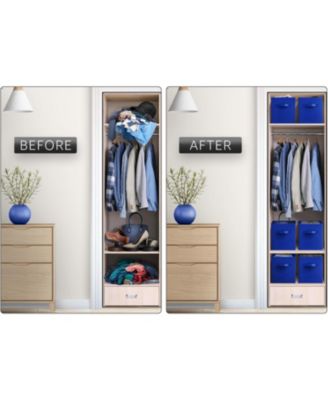 11 Inch Foldable Fabric Storage Cube Bin with Handles - for Organizing Pantry, Closet, Nursery, Playroom, and More