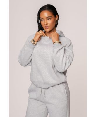 Women's Grey Logo Pullover Hoodie