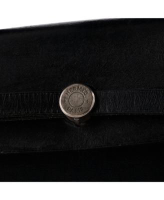 Pre-Owned Hermes 39 Herbag Zip Leather and Toile