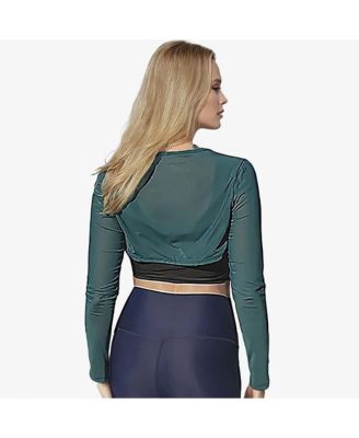 Plus Size Mesh Sleeve Swim Cover Up