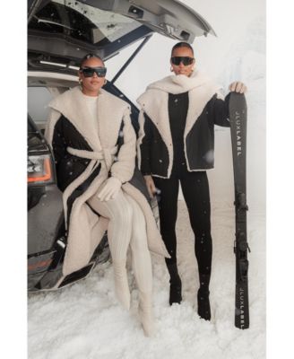 Women's Contrast Sherpa Coat