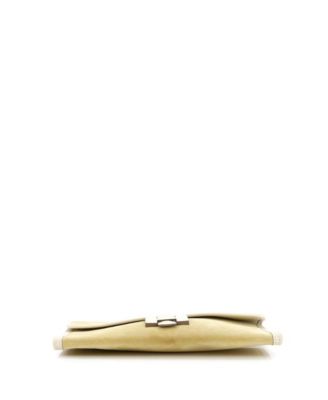 Pre-Owned Hermes 29 Jige Elan Clutch Doblis Suede